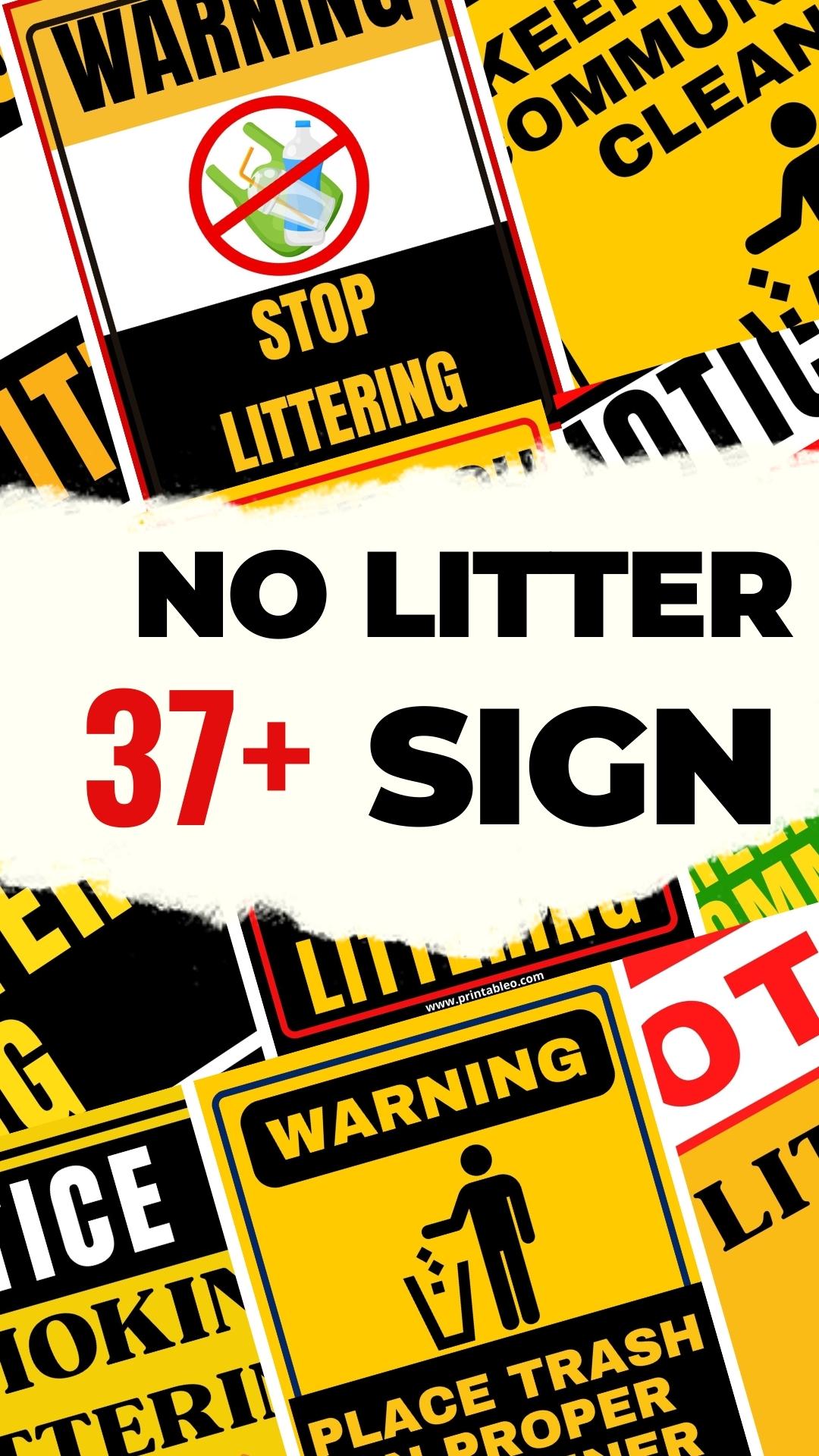 No Litter Sign