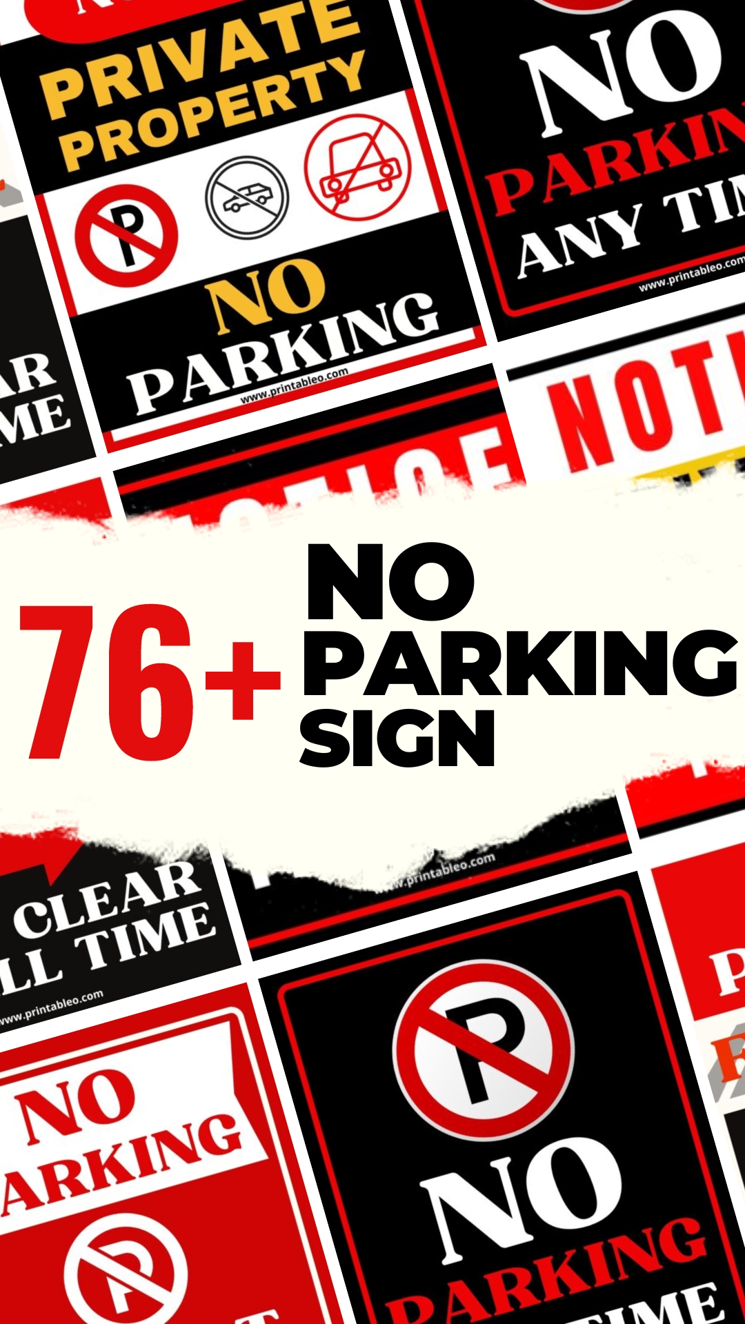 76+ No Parking Sign