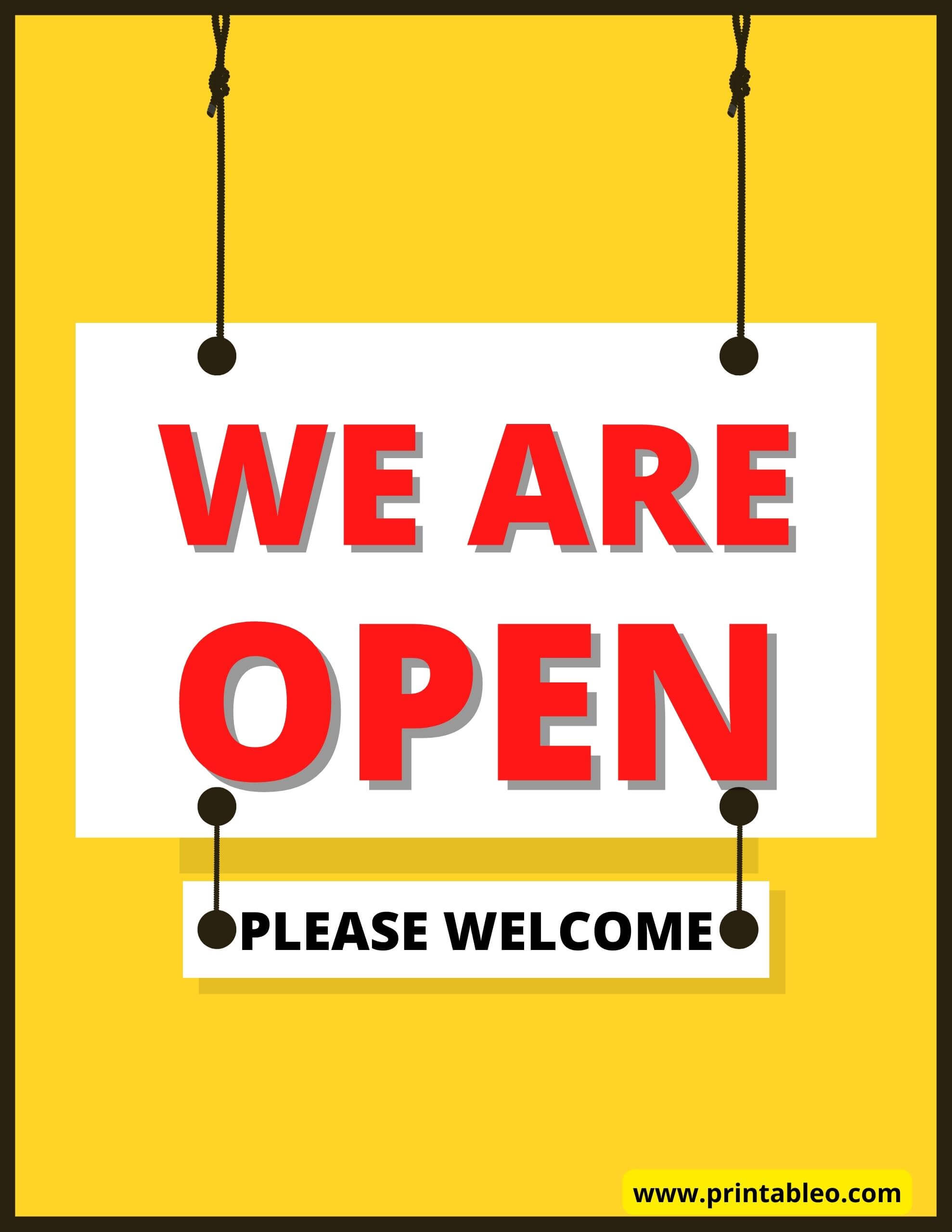 22+Business Open Sign Printable Templates - Printableo.Com