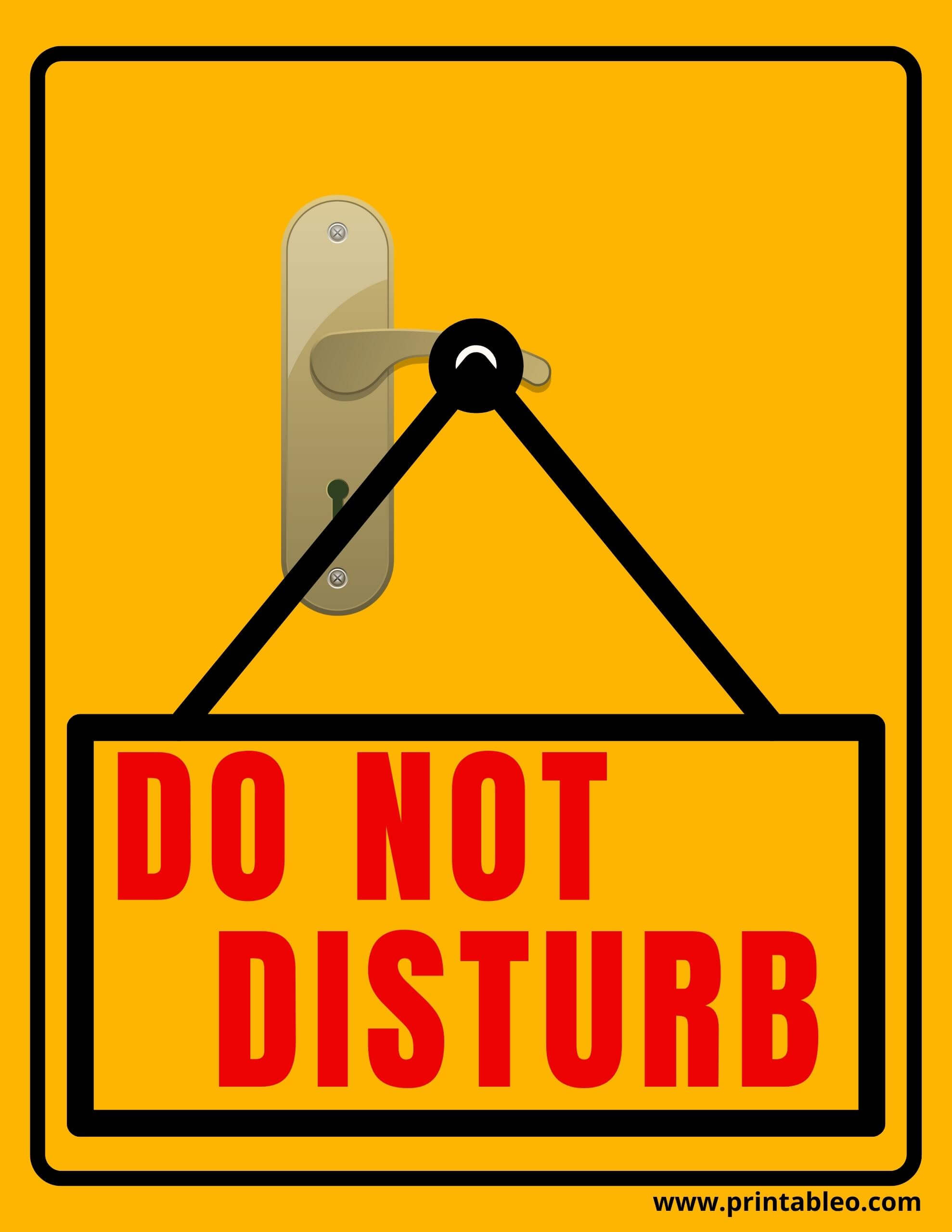 42+ Printable Do Not Disturb Sign For Rooms/Hotels/Meetings