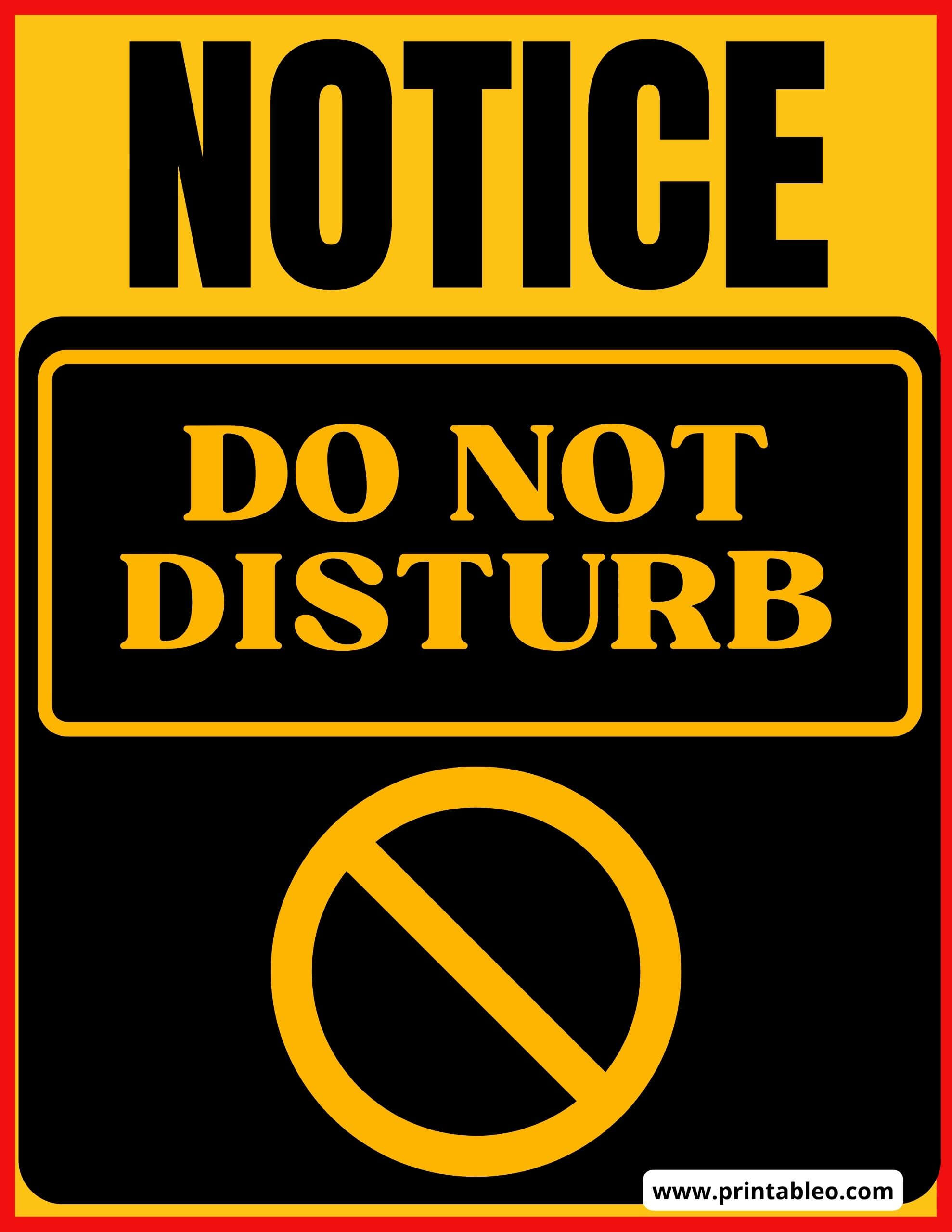 42+ Printable Do Not Disturb Sign For Rooms/Hotels/Meetings