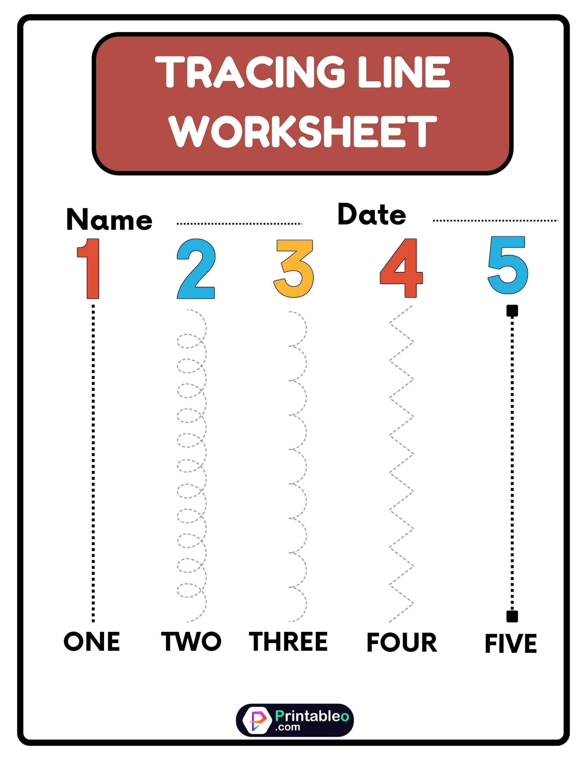 Tracing Line Worksheet Download FREE Printable PDFs