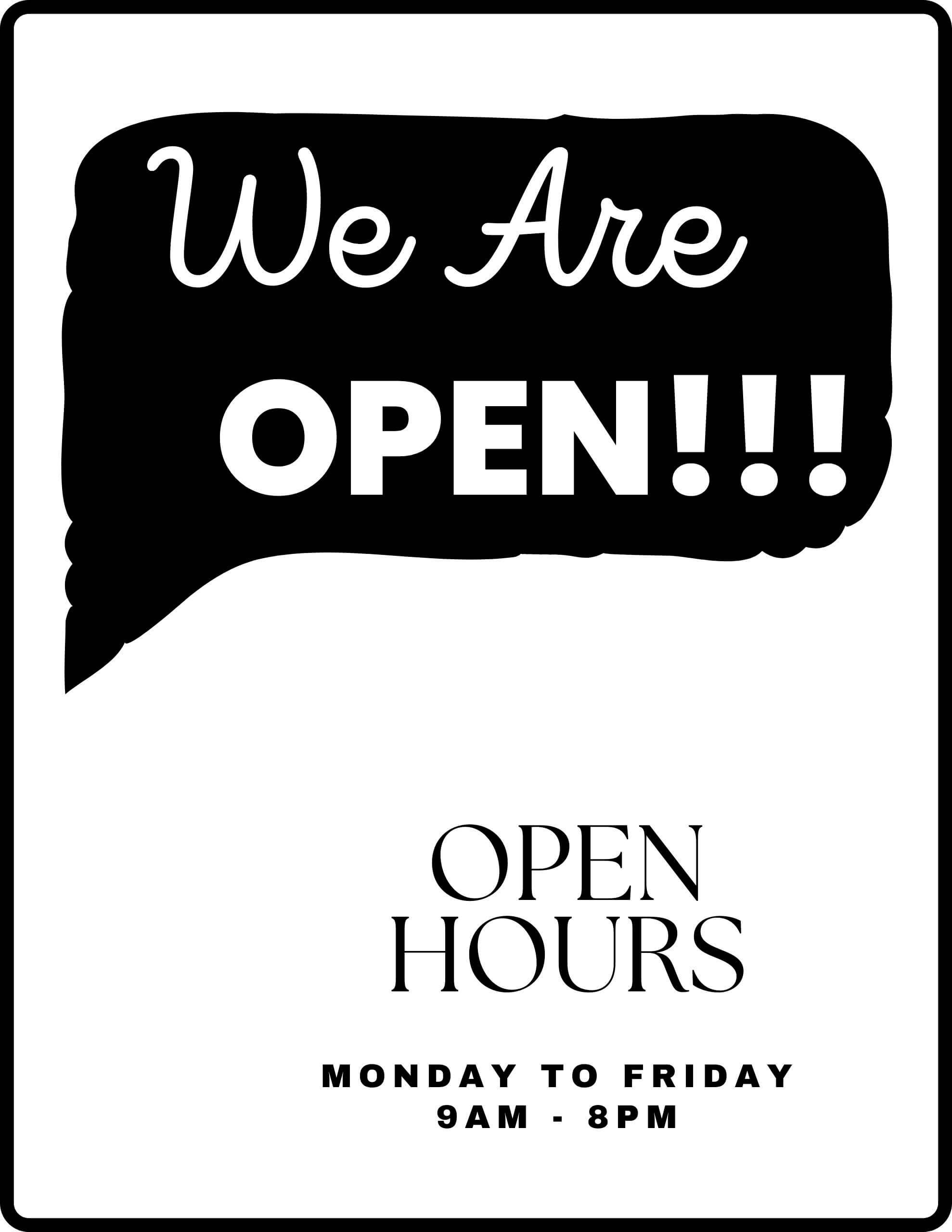 22+Business Open Sign Printable Templates