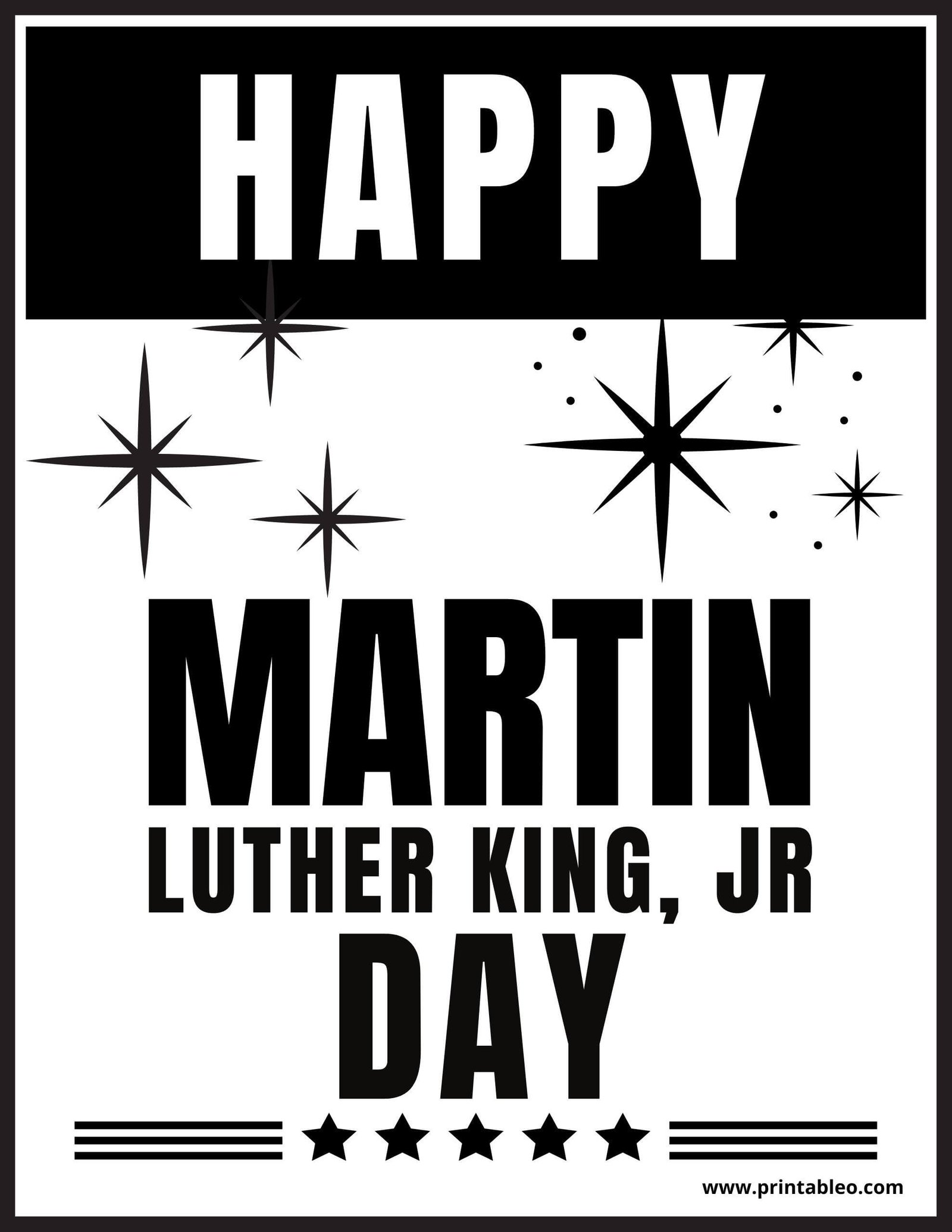 17+ Printable Martin Luther King Jr Day Sign | Open/Closed
