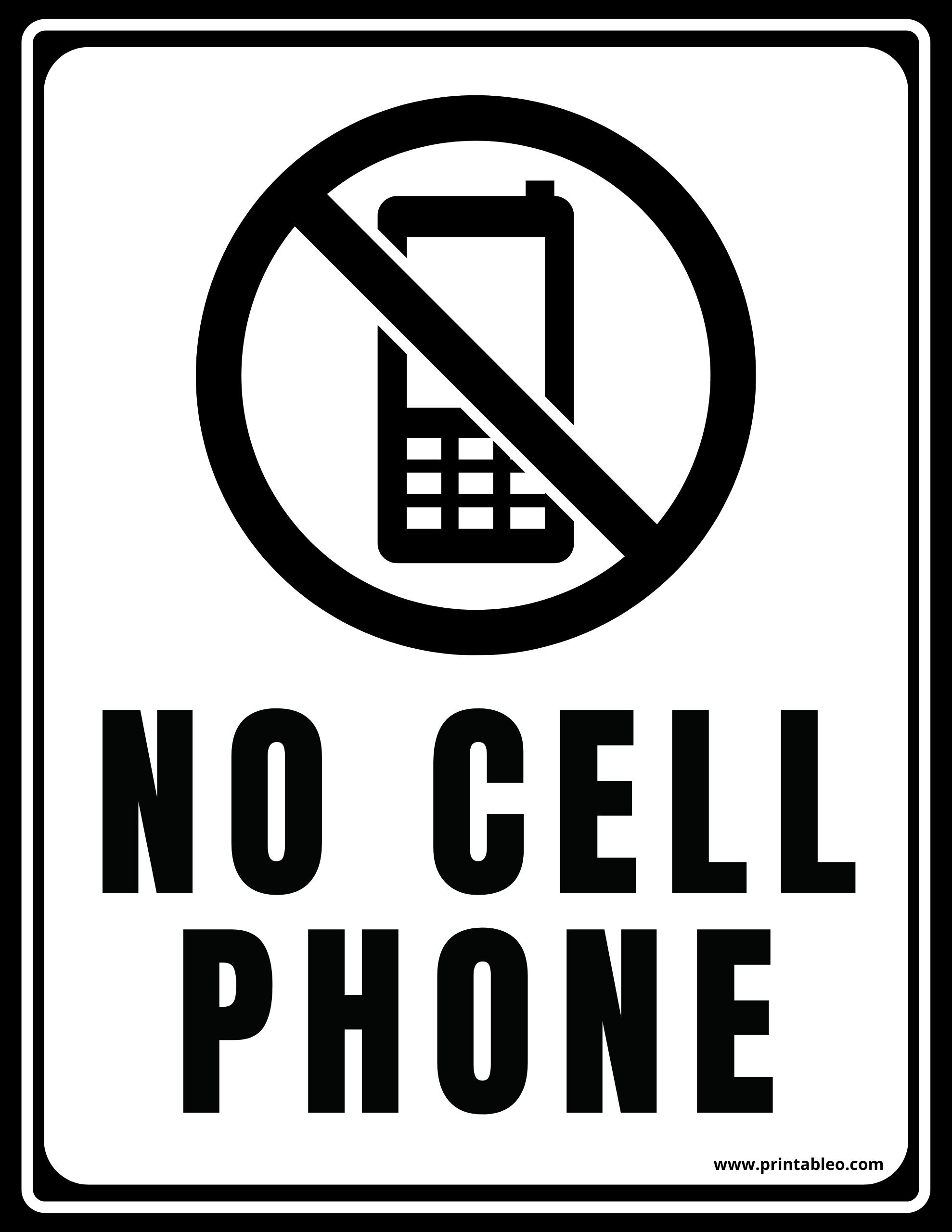45+ Printable No Cell Phone Signs Download Free PDFs