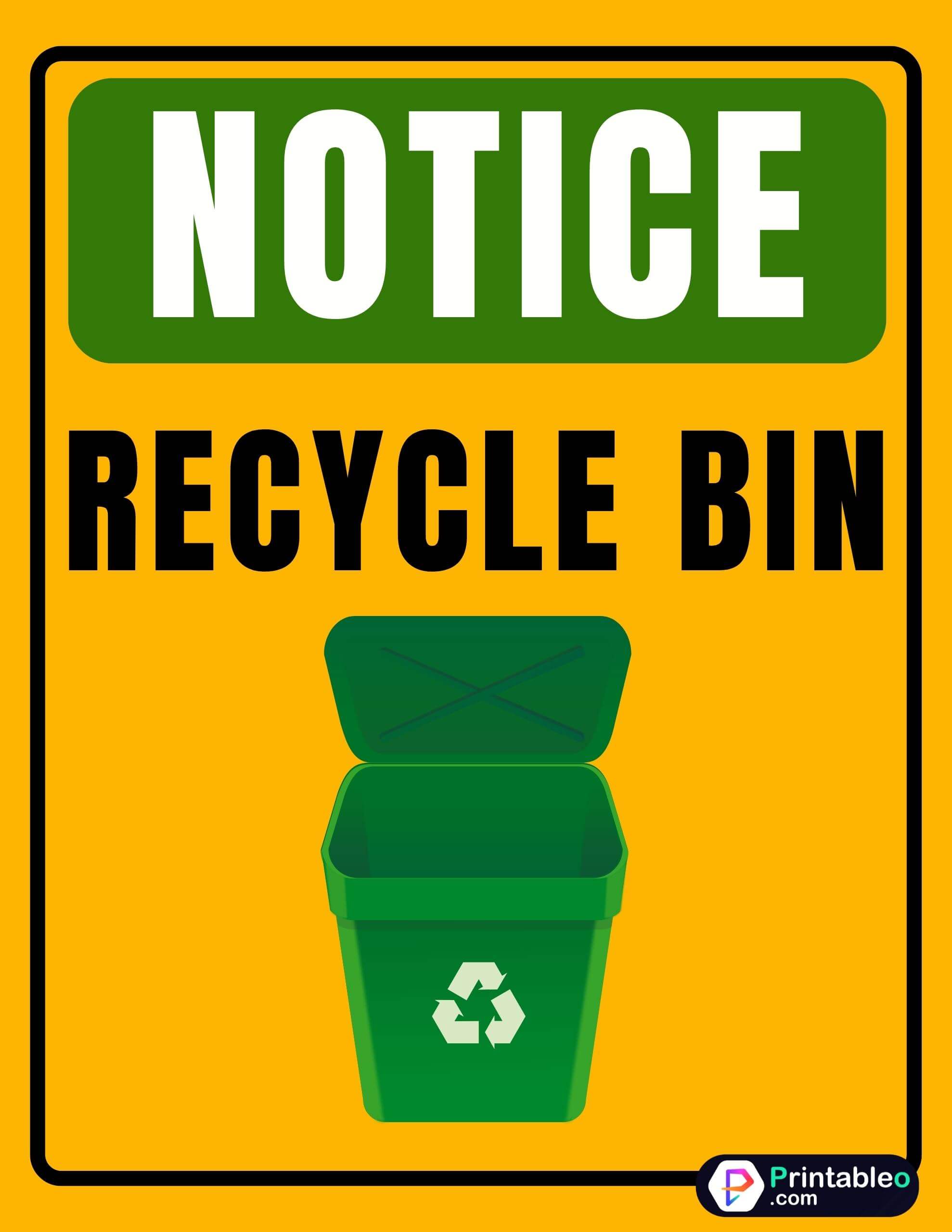 33+ Printable Recycle Signs
