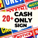 20+ Cash Only Sign