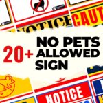 20+ No Pets Allowed Sign