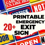 Printable emergency Exit Sign