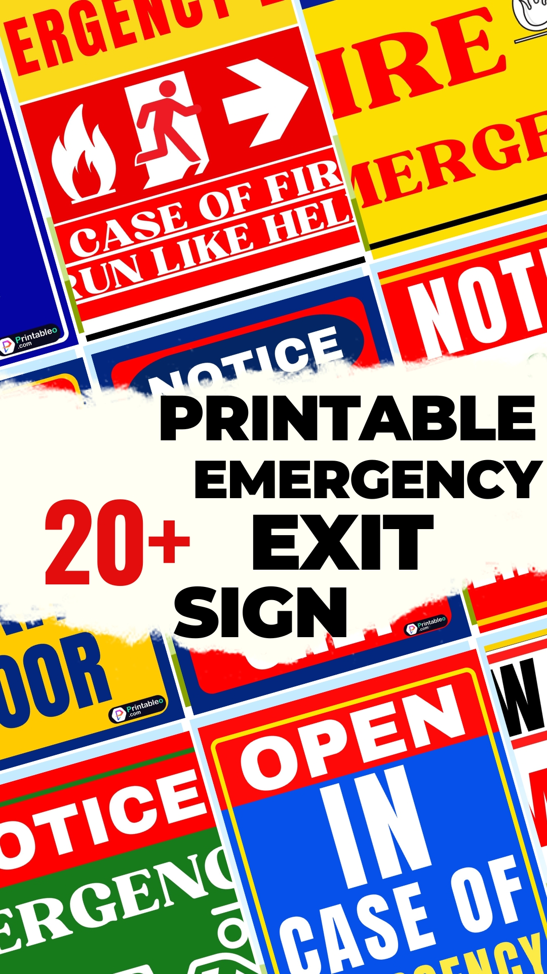 Printable emergency Exit Sign