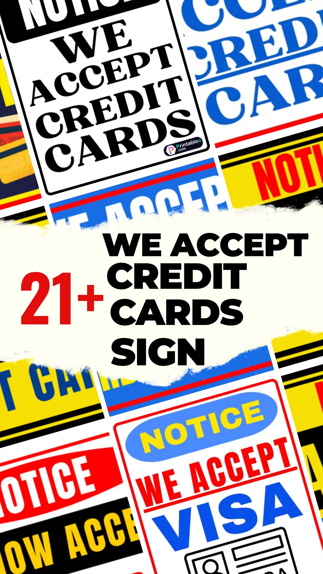 we accept credit card signs
