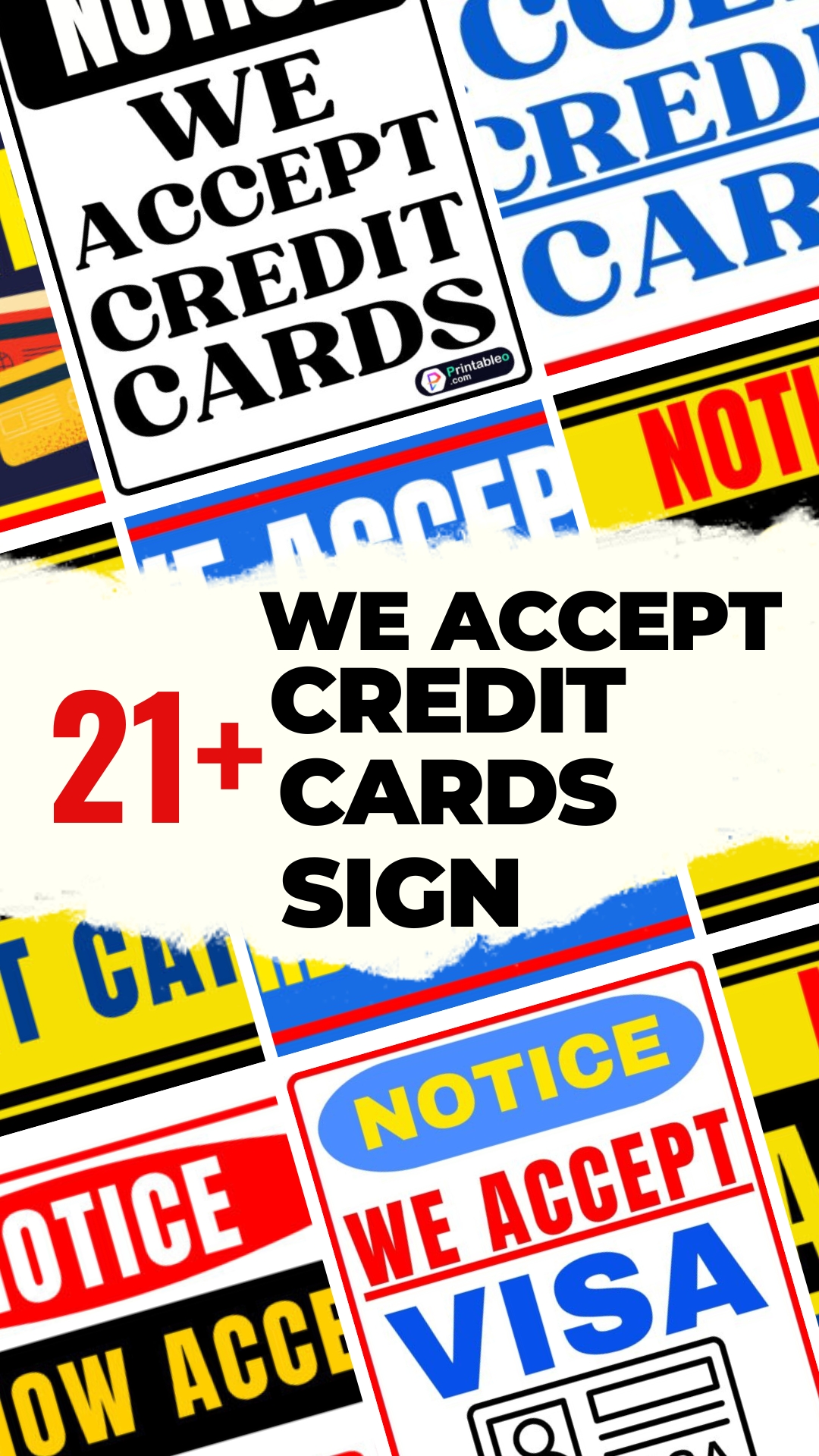 20 We Accept Credit Cards Signs Free Printable PDFs