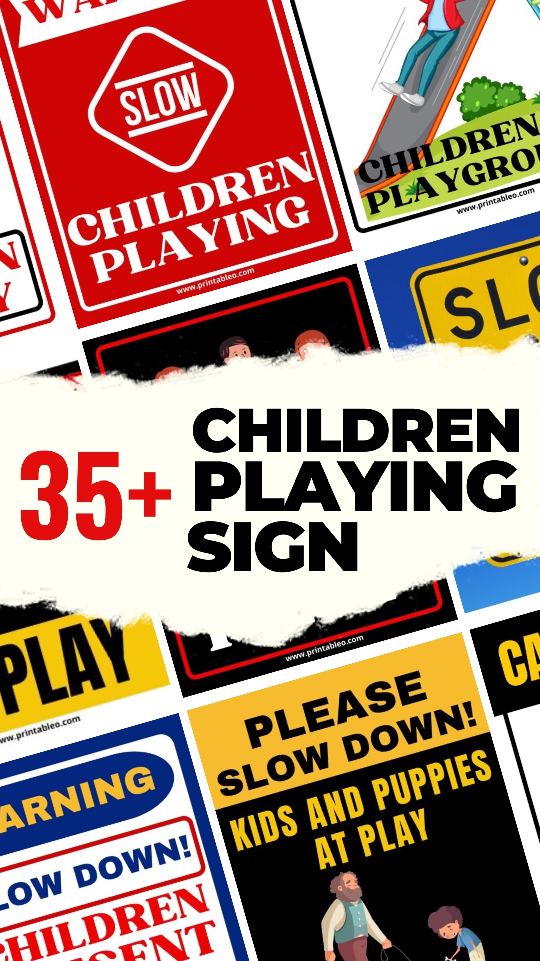 35+ Children Playing Signs