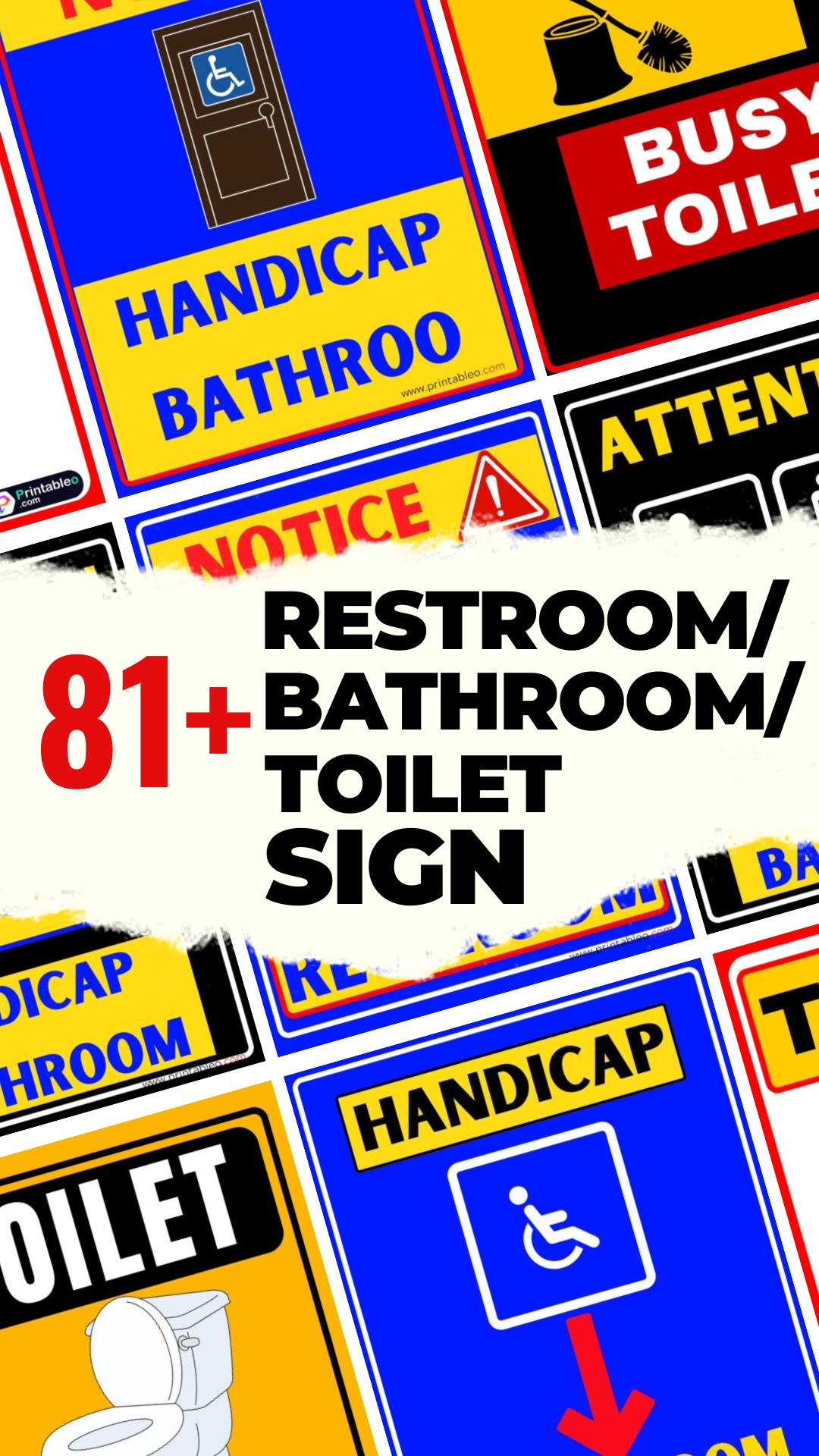 81+ Restroom/Bathroom/Toilet Sign