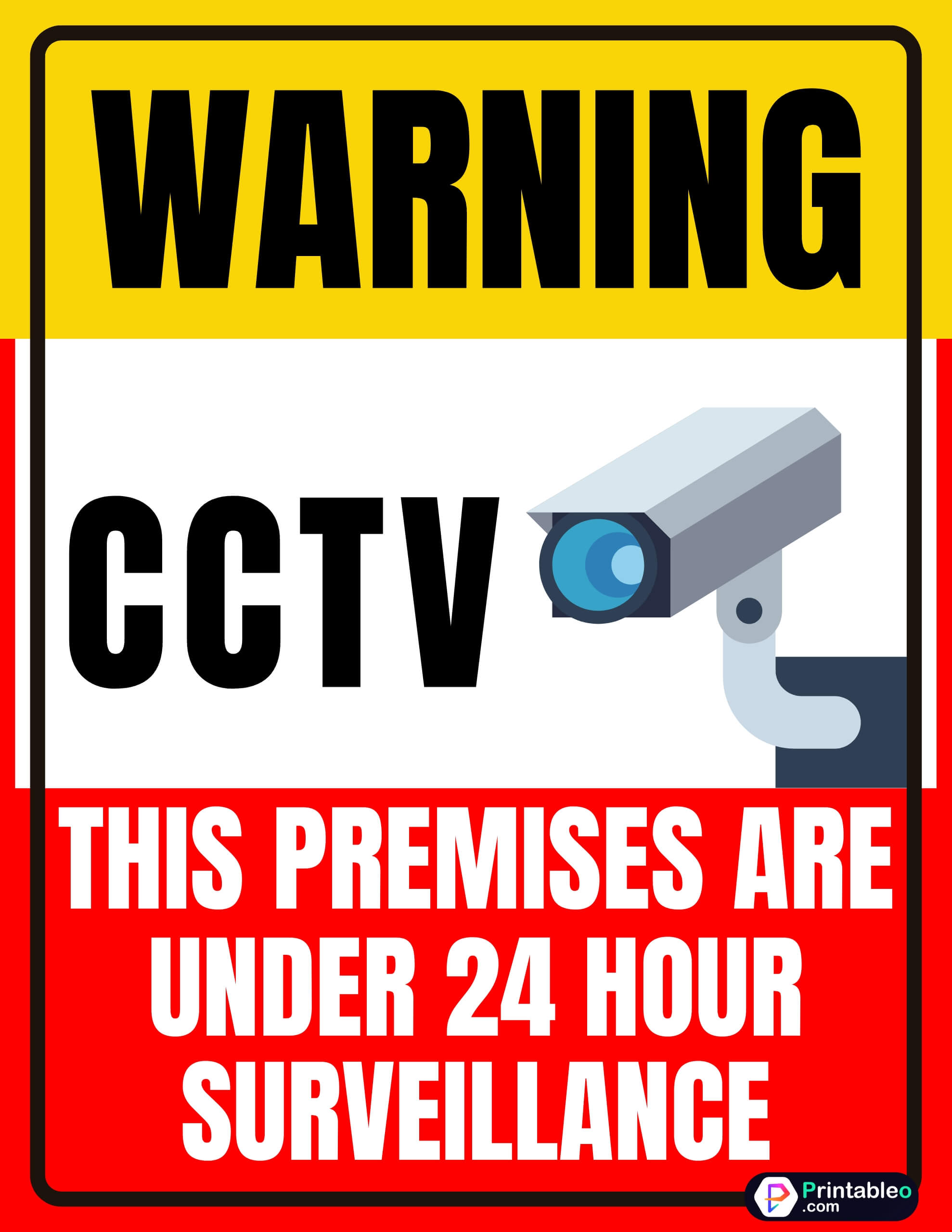 30+ Security Camera Sign Printable Free PDF