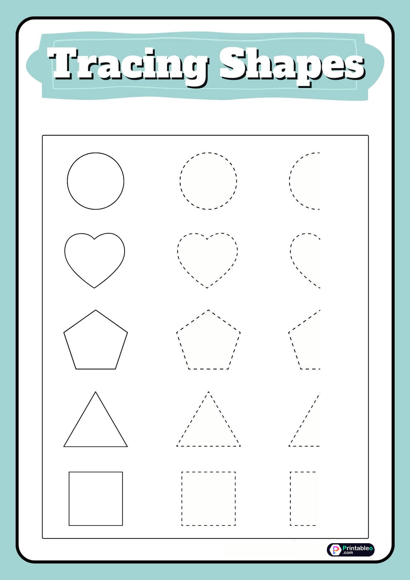 15+ Tracing Shapes Worksheets FREE Printable PDFs