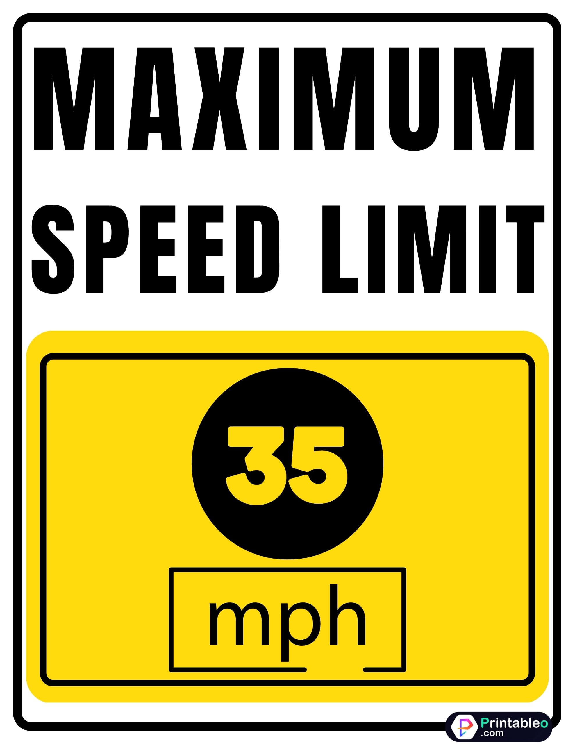 40+ Speed Limit Sign