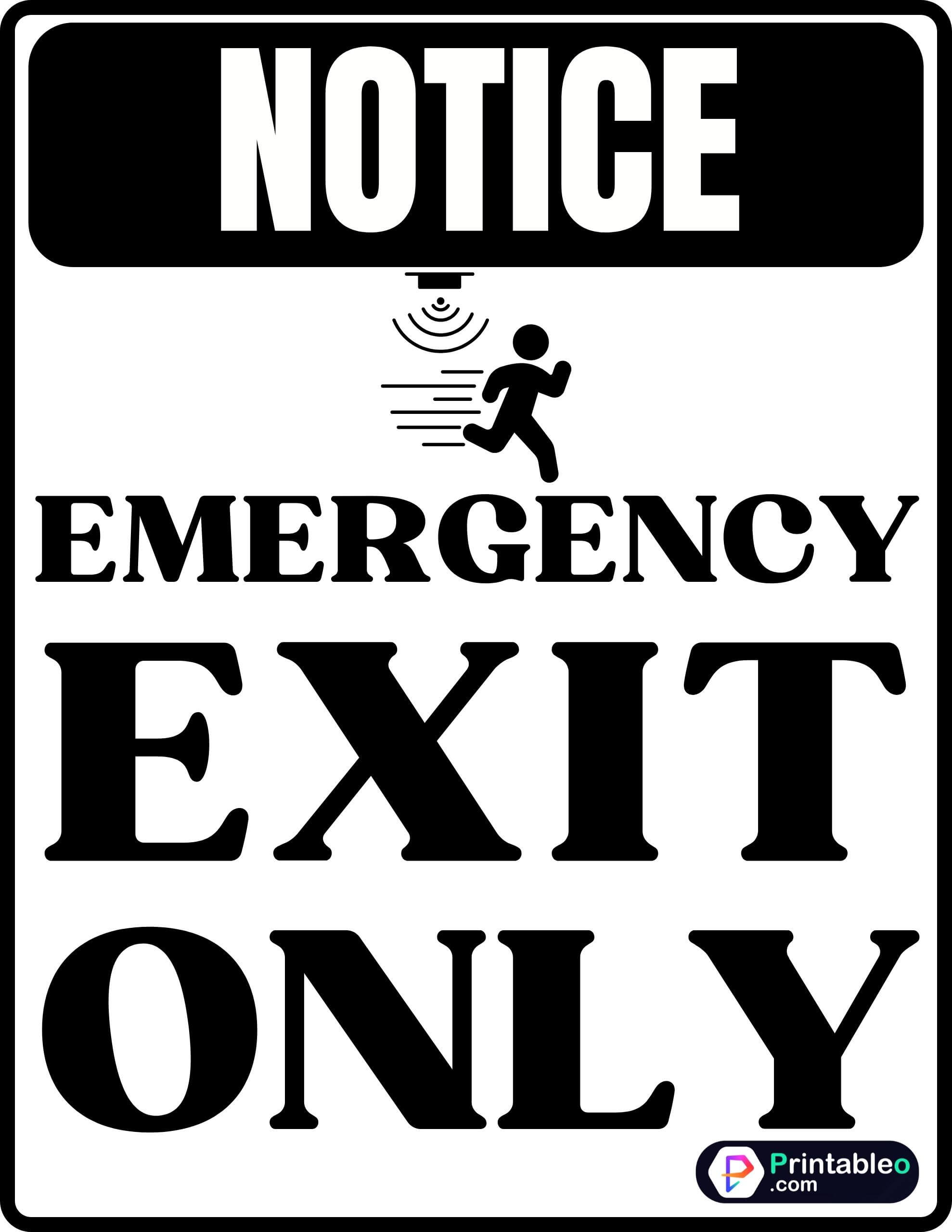 20 Printable Emergency Exit Sign Download Free Pdfs 5323