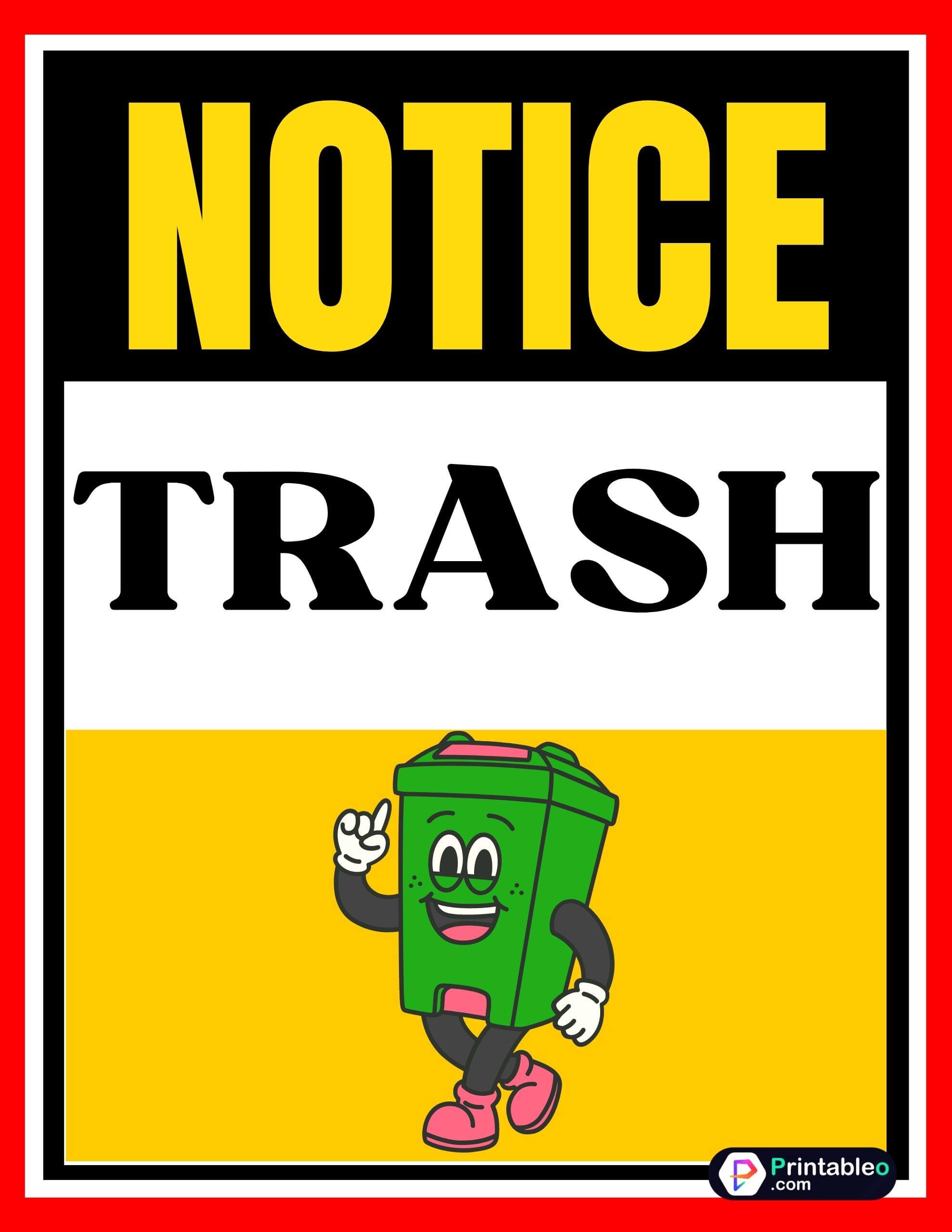 22+ Trash Can Sign Download FREE Printable Templates