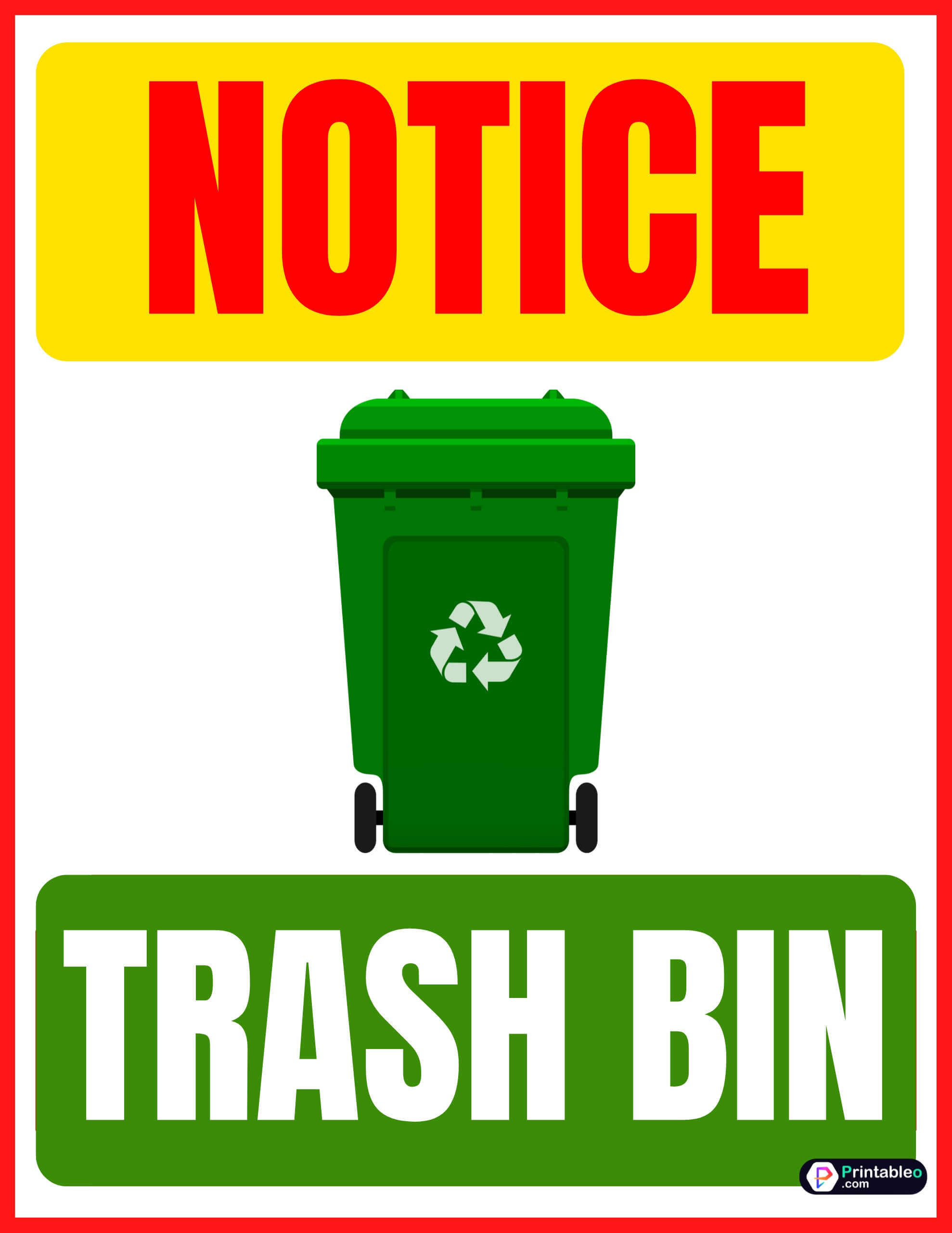 22+ Trash Can Sign | Download FREE Printable Templates