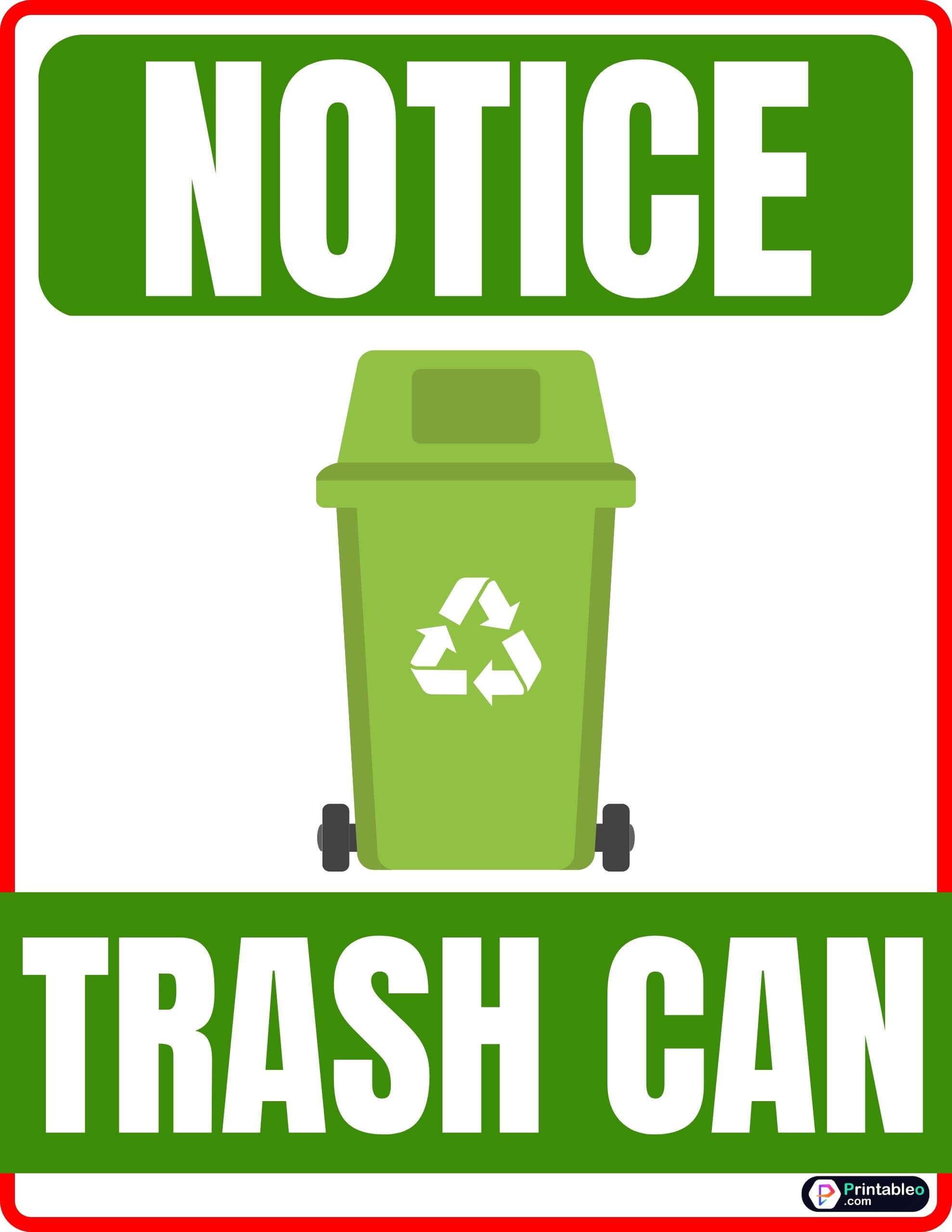 22+ Trash Can Sign Download FREE Printable Templates