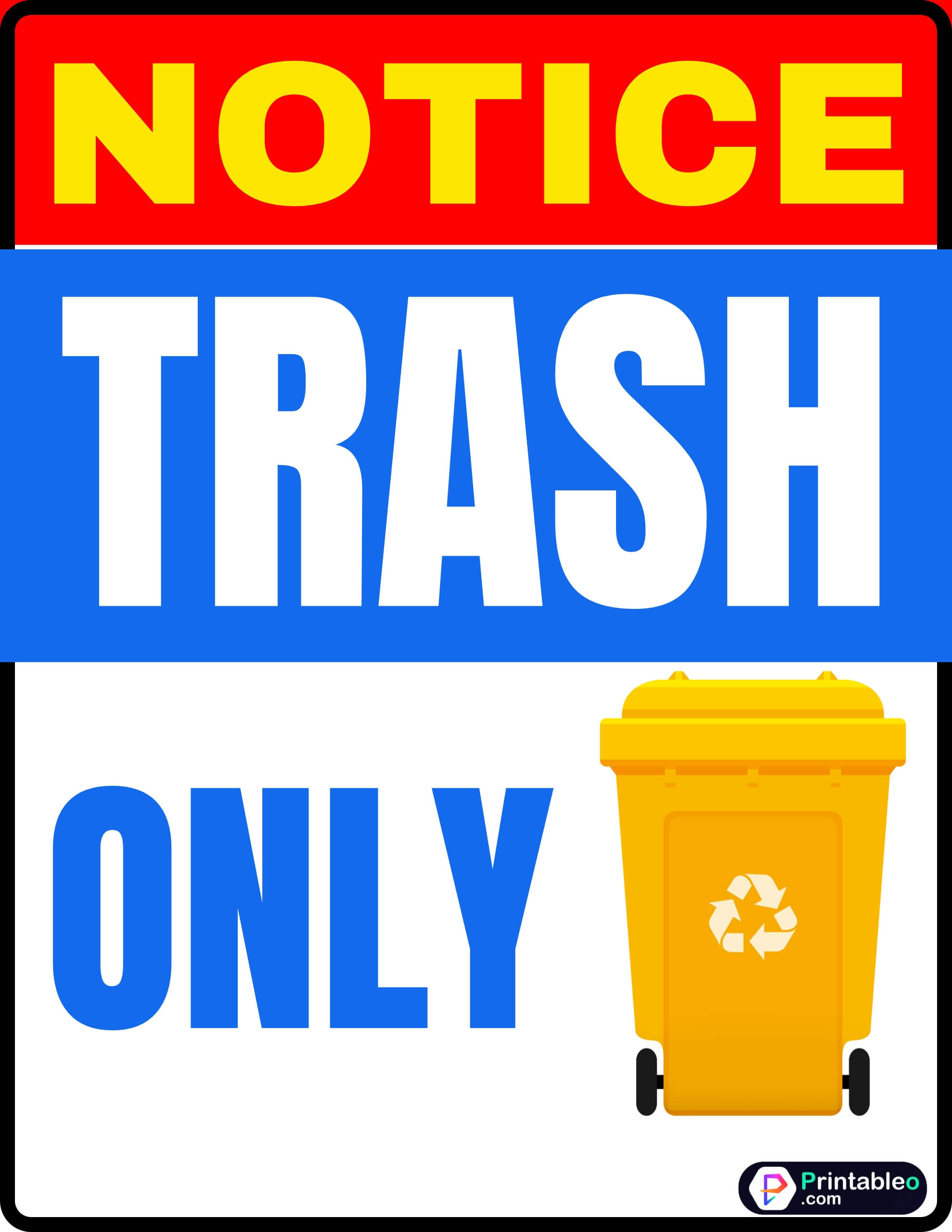 22+ Trash Can Sign | Download FREE Printable Templates