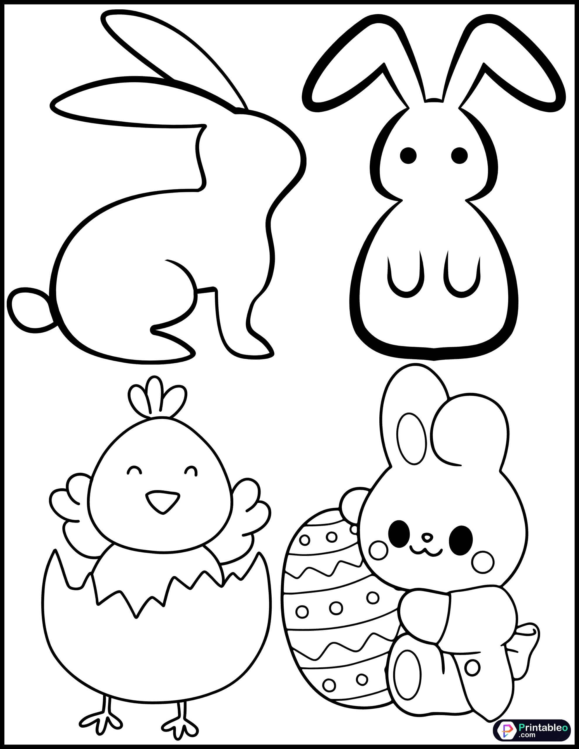 21+ Cute Easter Coloring Pages - Printableo.Com